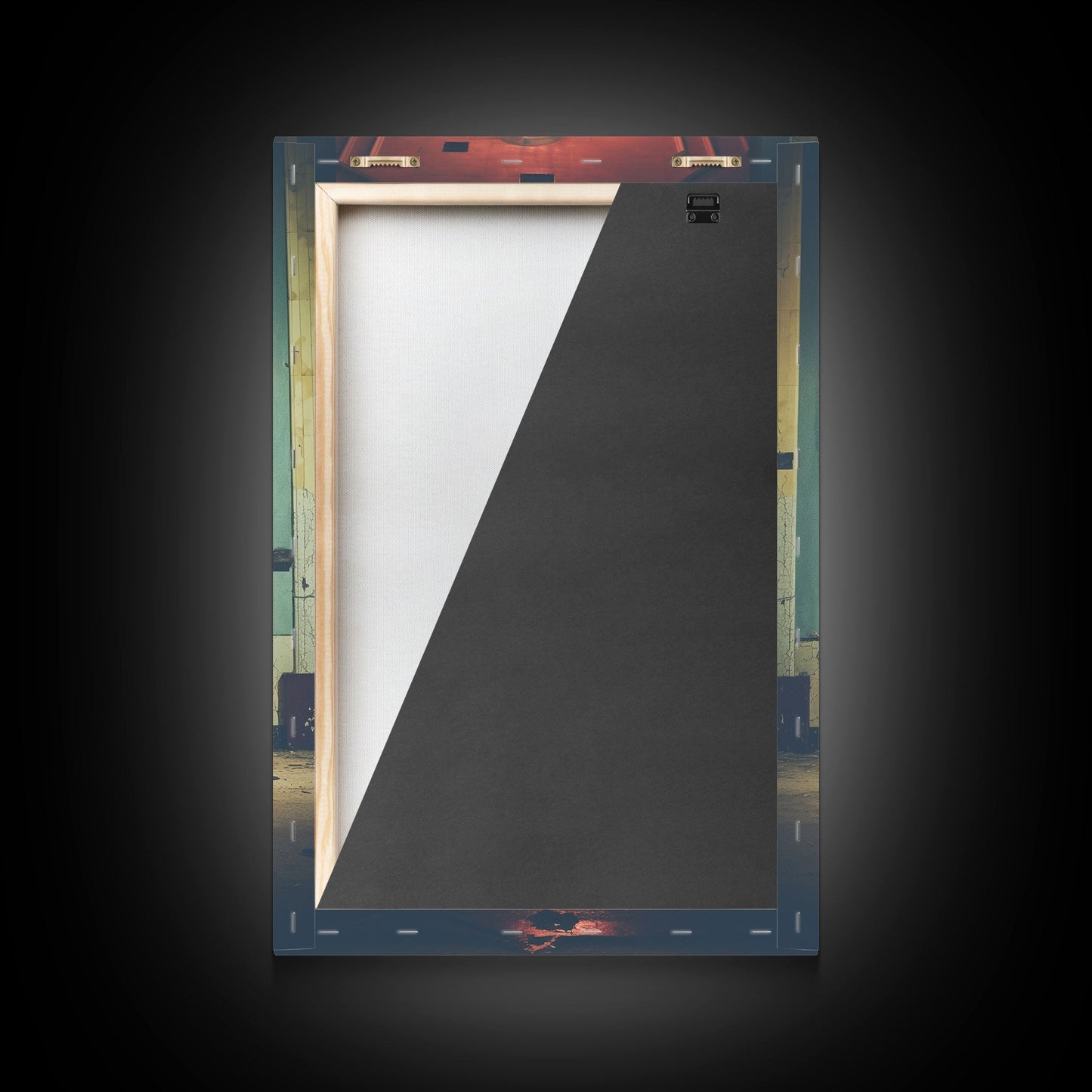 Abandoned Building, Retro Wall Canvas Print, Wall Hanging, Portrait Art, Volleyball Mom, Tiny House Decor, Family Gift, Spooky Room Decor