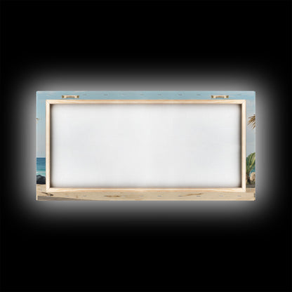 Beachside Tiki Hut Bar and Grill, Framed Canvas Print, Liminal Art, Framed Wall Decor Beach Photography, Surf Art, Surf Print Nautical Decor