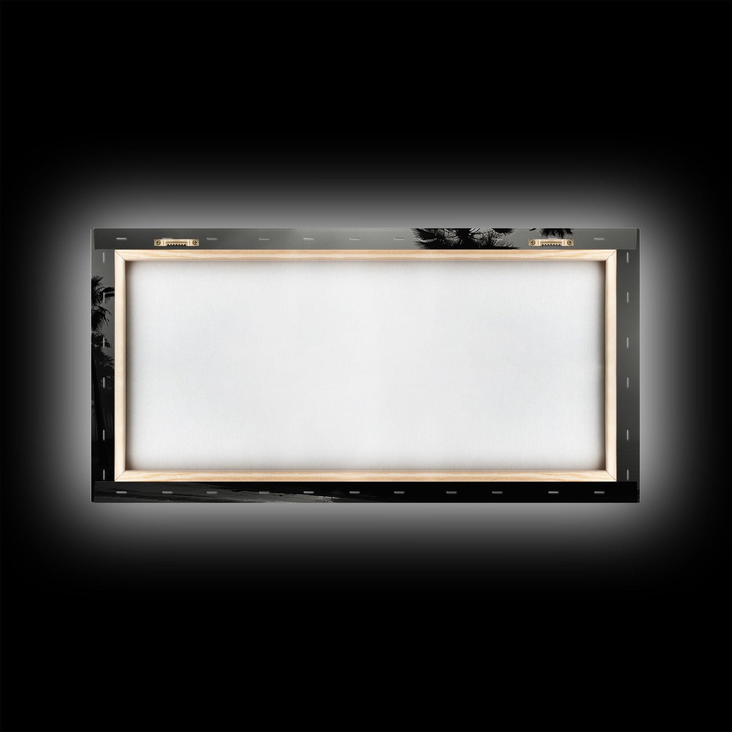 Black And White Florida Rain Storm, Framed Canvas Print, Liminal Art, Liminal Spaces, Framed Wall Art, Office Decor, Dark Moody Art