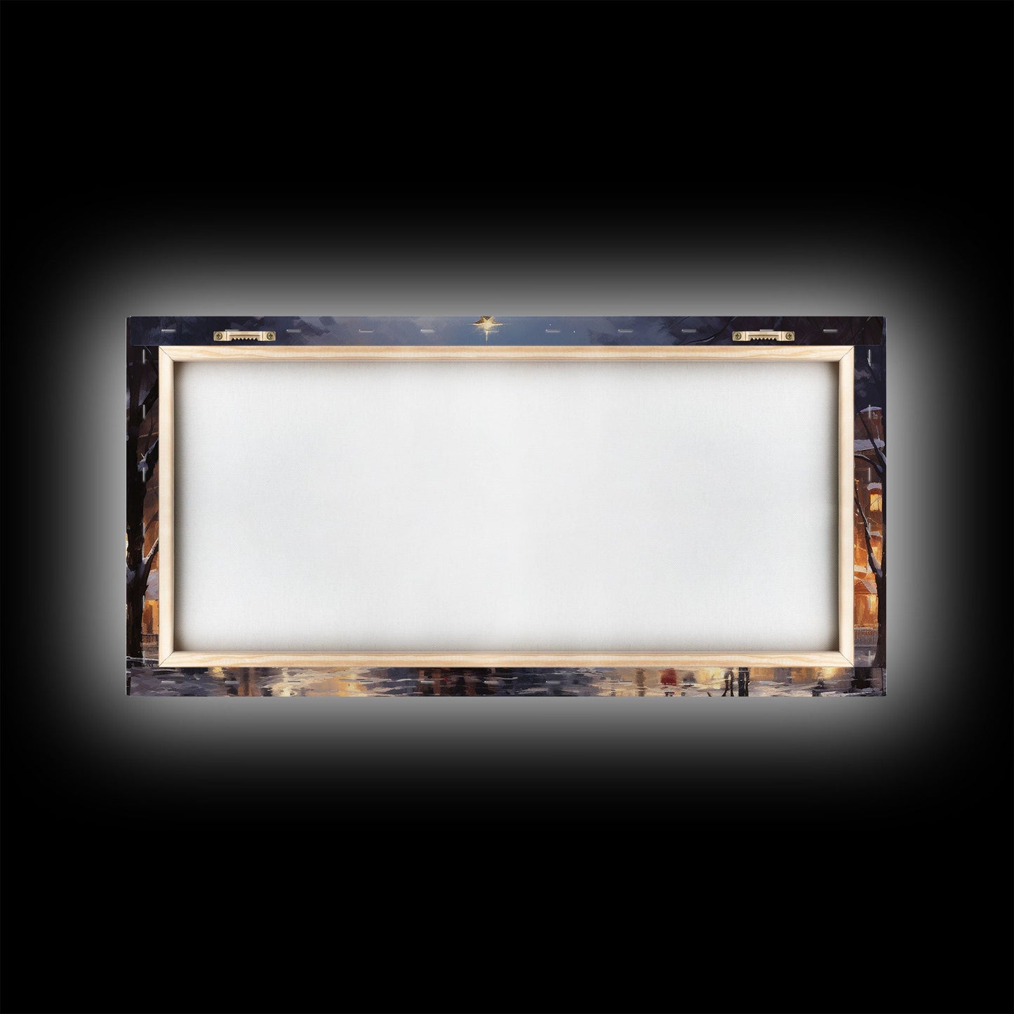 Christmas Village Winter Wonderland Wall Art Framed Canvas Print -  Christmas Wall Art - First Christmas - Christmas Tree Art Holiday Decor