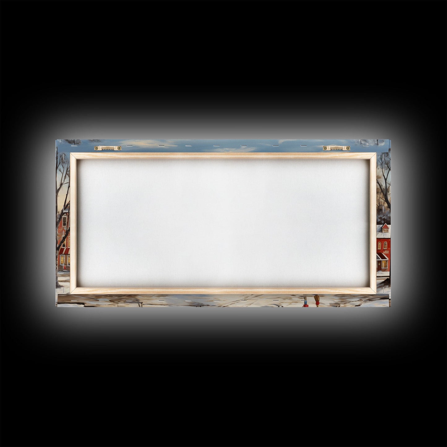 Christmas Tree In Town Square Framed Christmas Wall Art - Framed Christmas Art - Canvas Art - St. Nicholas - Winter Wonderland Centerpiece