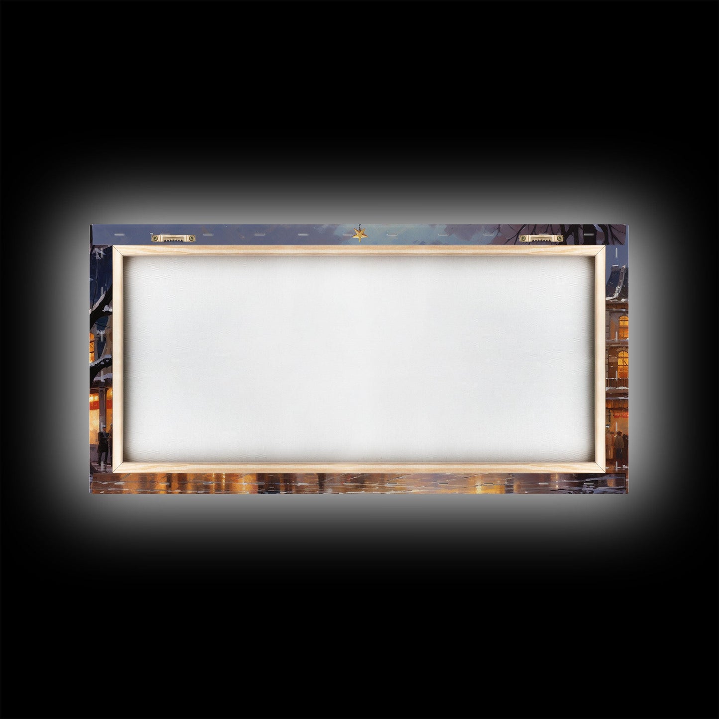 Christmas Tree In The Town Square - Winter Wonderland Canvas Print - Christmas Village - Christmas Decor - Winter Centerpiece