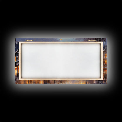 Christmas Tree In The Town Square - Winter Wonderland Canvas Print - Christmas Village - Christmas Decor - Winter Centerpiece