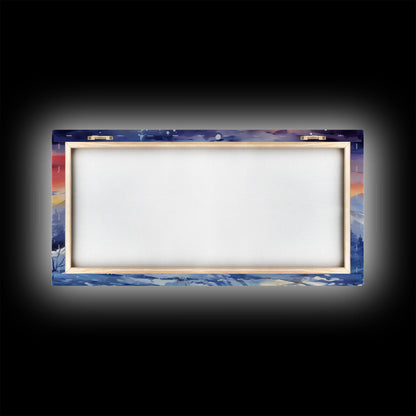 A Christmas Day Hike - Winter Wonderland Framed Canvas Print - Christmas Decor - Christmas Oil Painting - Holiday Wall Art Painting