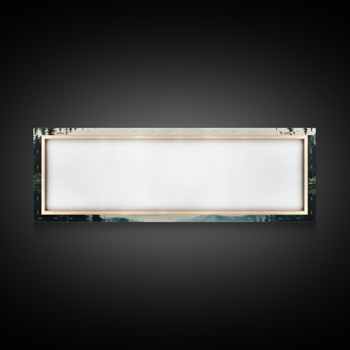 Ready To Hang Panoramic Foggy Pine Forest Canvas Wall Art, Nature Wall Art, Misty Green Forest Print, Modern Home Decor, Ready To Hang Art