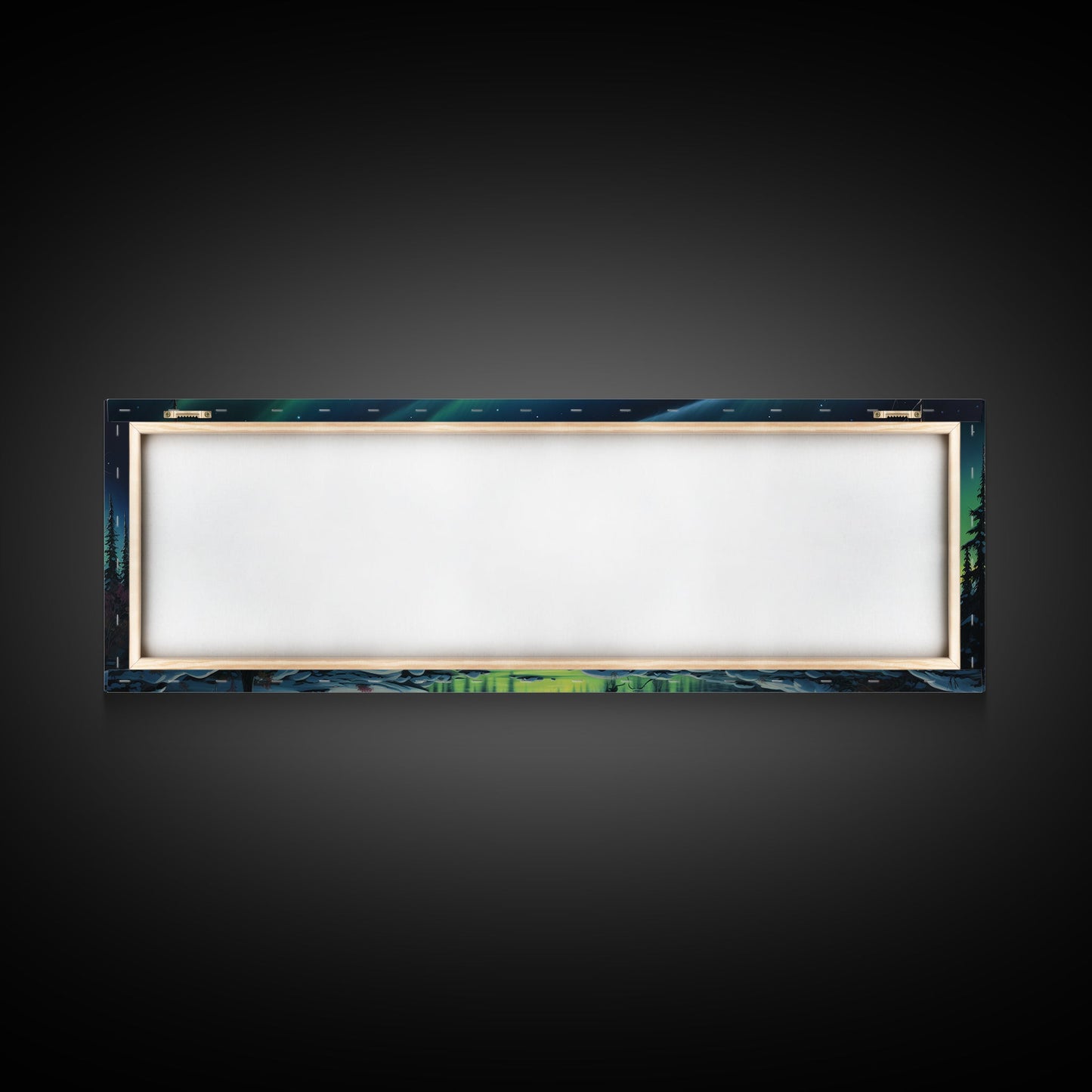 Aurora Borealis, Framed Canvas Print, Beautiful Alaskan Winter Landscape Painting, Moody Art, Unique Wall Art