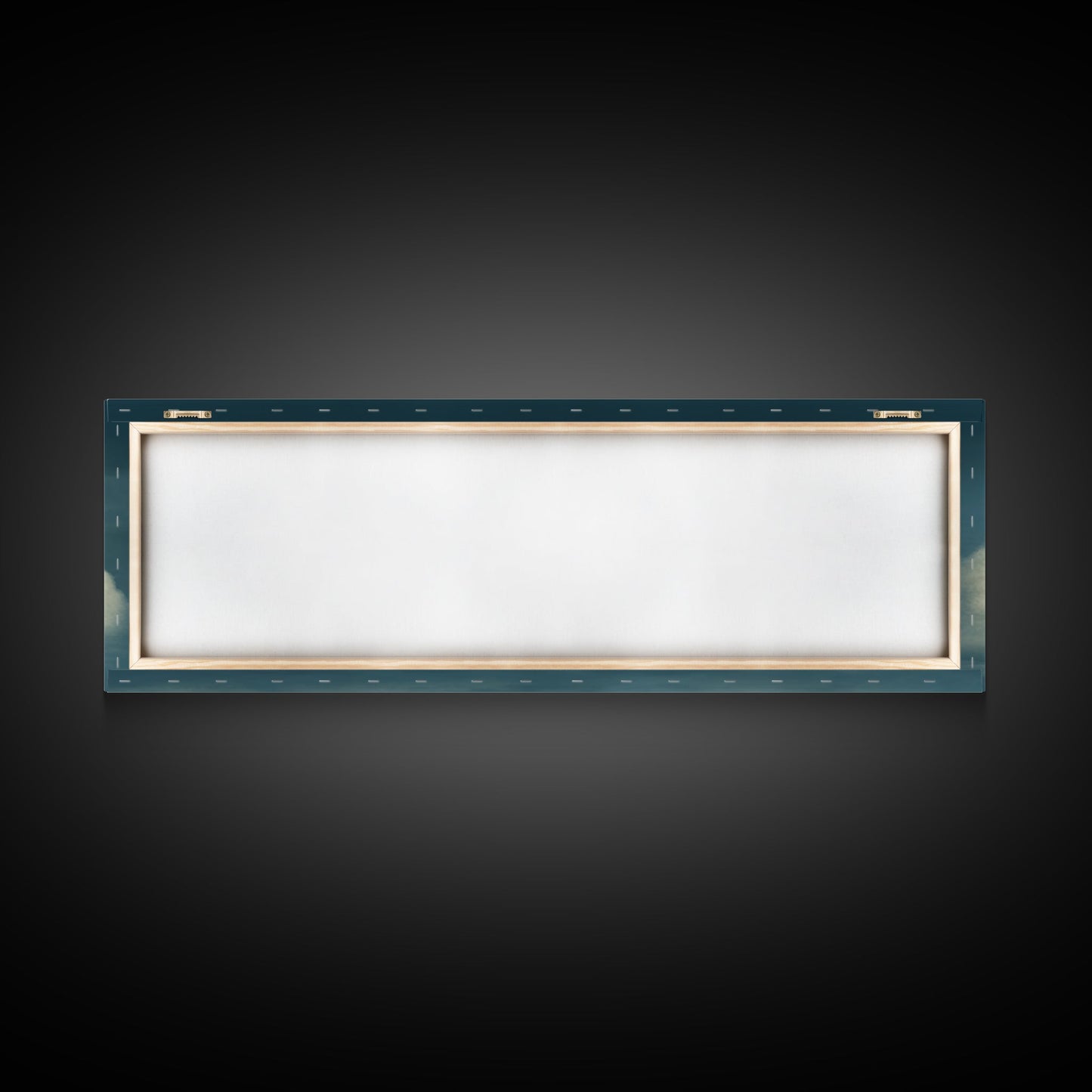 Wide Format Clouds Wall Art - Panoramic Print - Framed Canvas Print - Panoramic Framed Canvas Cloudy Art Print - Clouds On A Blue Sky