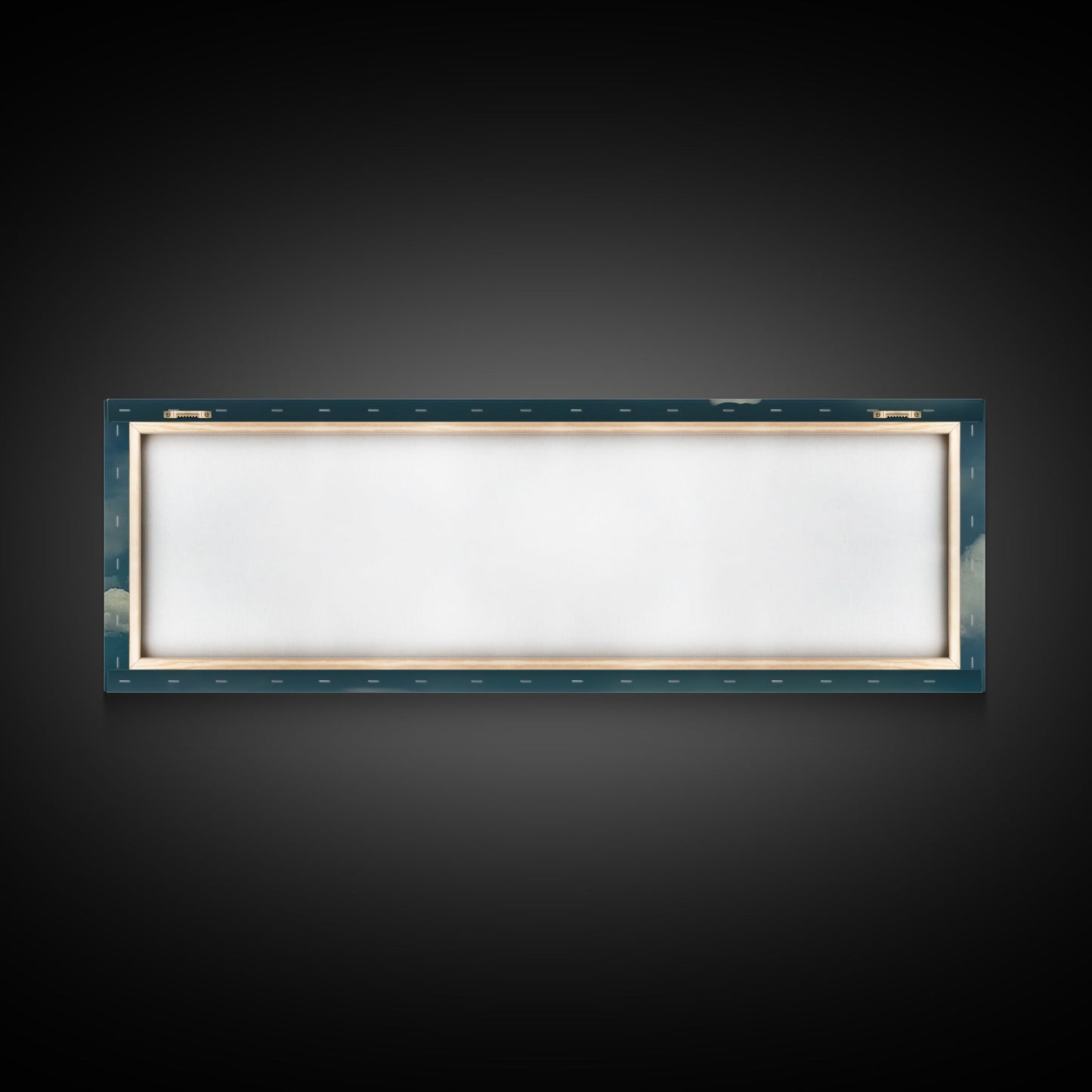 Large Format Clouds Wall Art - Panoramic Print - Framed Canvas Print - Panoramic Framed Canvas Cloudy Art Print - Clouds On A Blue Sky