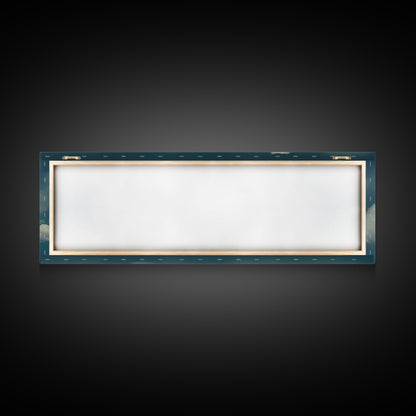 Large Format Clouds Wall Art - Panoramic Print - Framed Canvas Print - Panoramic Framed Canvas Cloudy Art Print - Clouds On A Blue Sky