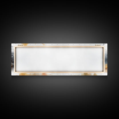 Autumn On The Lake - Watercolor Painting | Peaceful Wilderness Landscape Canvas Print | Modern Country Decor and Nature Lovers