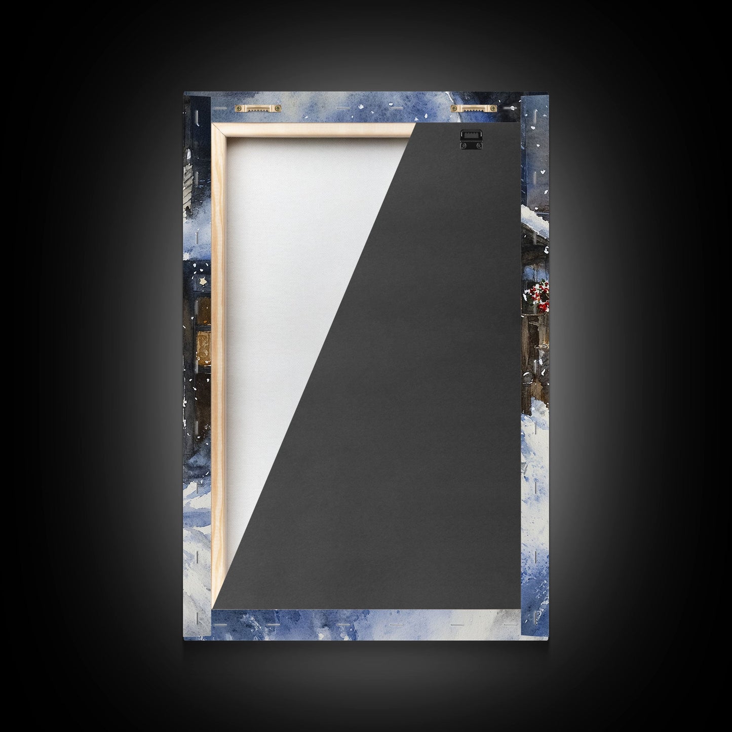 Cowboys Riding Into Town On Christmas, Western Christmas Decor, Framed Canvas Print, Christmas Outdoor Decor, Christmas poster