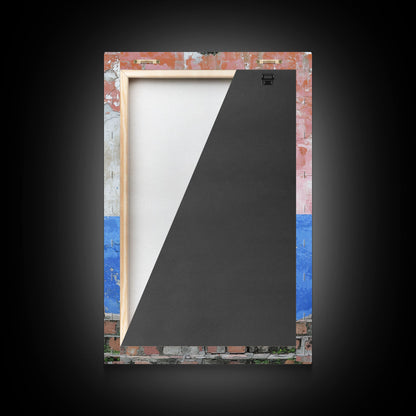 Change3 Mexican Wall Art, Colorful Mexican Door Architecture Painting Framed Canvas Print, Traditional Hacienda Architecture, Ready To Hang