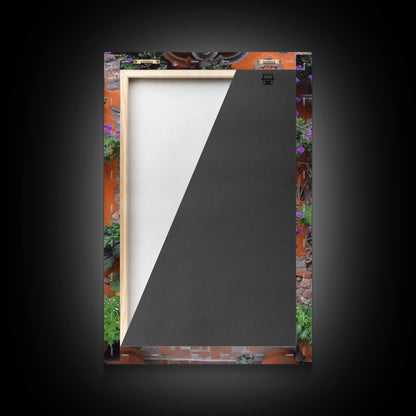 Change34 Architecture Print, 19th Century Architecture Photography, Mexico City Wall Art, Wood Framed Canvas Print