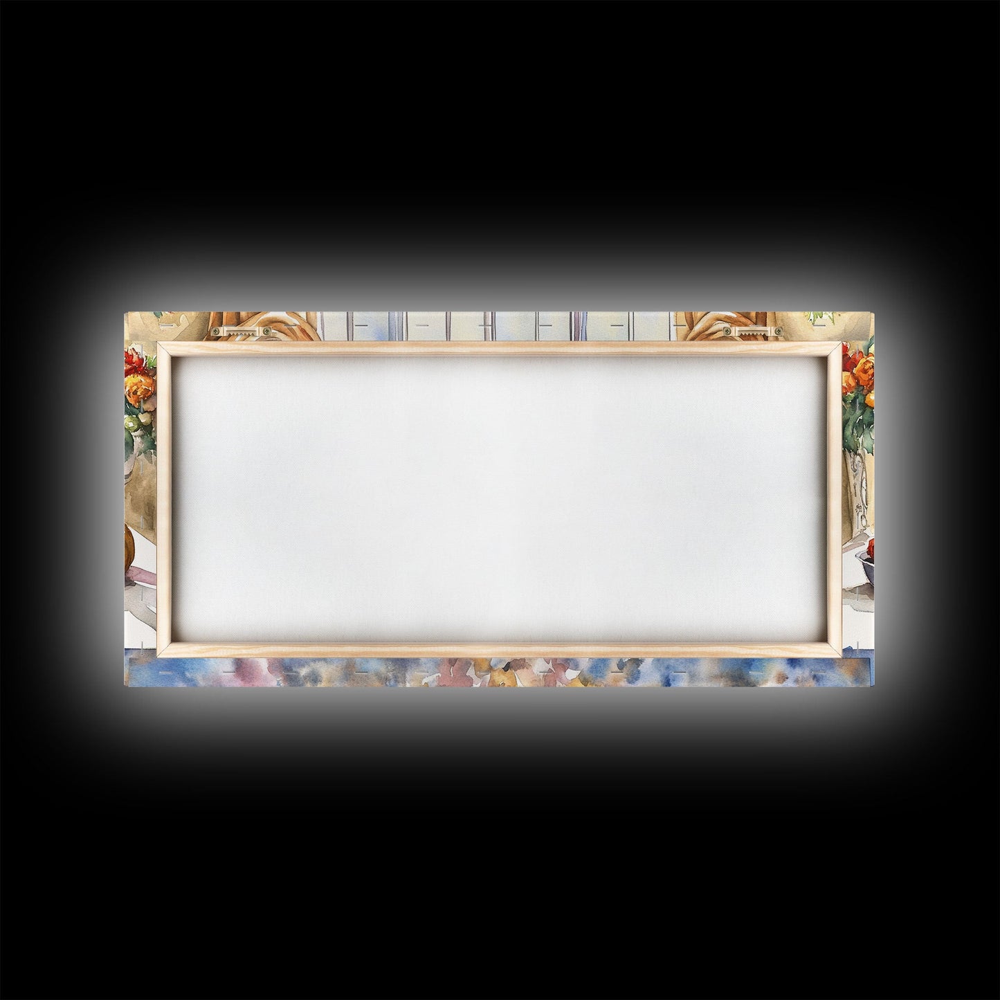 Framed Canvas Print Autumn Thanksgiving Dinner Table Art with Pumpkins, Perfect Fall Home Decor, Seasonal Wall Art, and Gallery Wall Piece