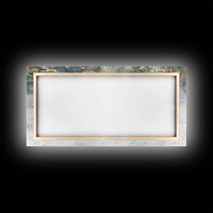 Canvas Print Cowboy Boots with Christmas Wreath and Rope, Rustic Christmas Decor, Winter Western Holiday Art, Farmhouse Wall Print