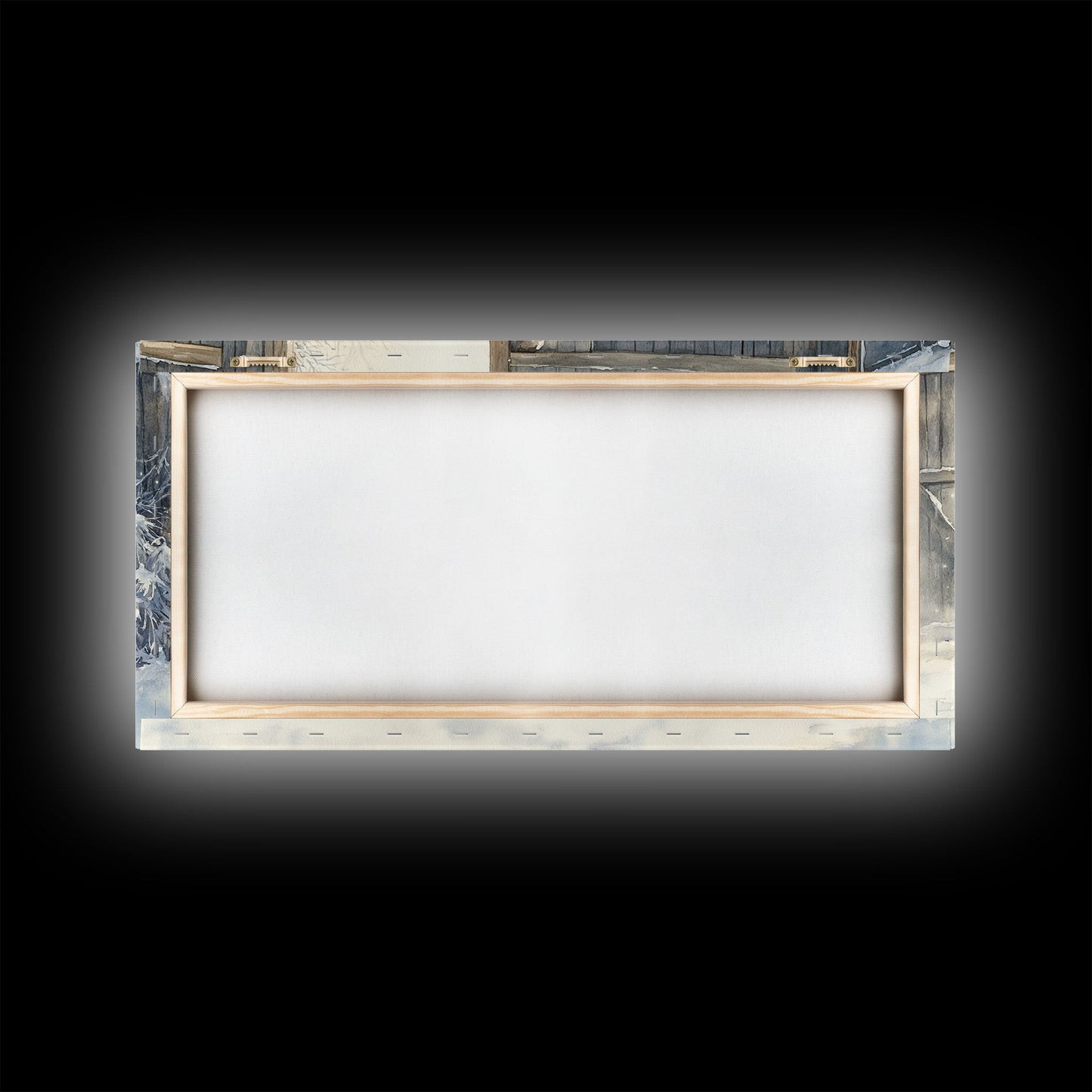 Christmas decor farmhouse Framed Canvas Print snowy barn Christmas scene holiday wall art best gift Christmas decor Christmas tree art 2024