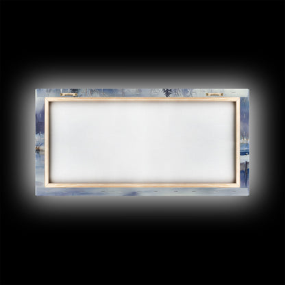 Christmas home decor, canvas print, winter landscape art, Christmas tree art, Christmas wall art, framed art, holiday wall art