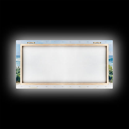 Tropical Christmas decor, beach Christmas decor, Christmas beach art, canvas print, Christmas wall art, beach Christmas