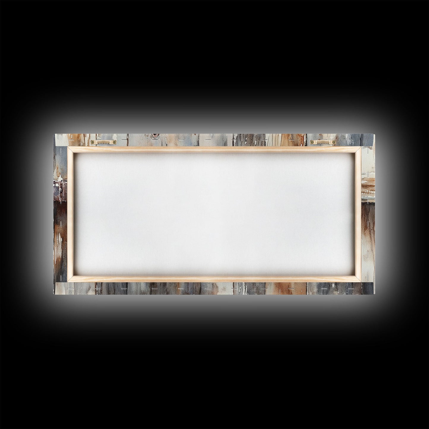 Rustic Wreath Red Ribbon Canvas Print Christmas Door Decor Farmhouse Christmas Wall Art Framed Canvas Print Christmas Outdoor Decor