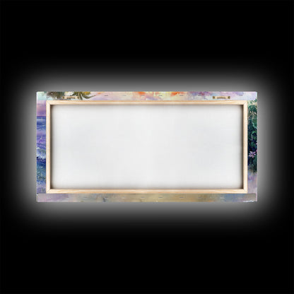 Christmas Surfboard Beach Decor Canvas Print | Tropical Coastal Christmas Art | Beach Christmas Wall Art | 2024 Holiday Decor | Gift Idea