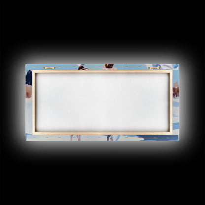 Portrait of cowboy amidst corn stalks, sunset skies, Framed Canvas Print, bold western art, autumn harvest season wall piece, fall farmhouse