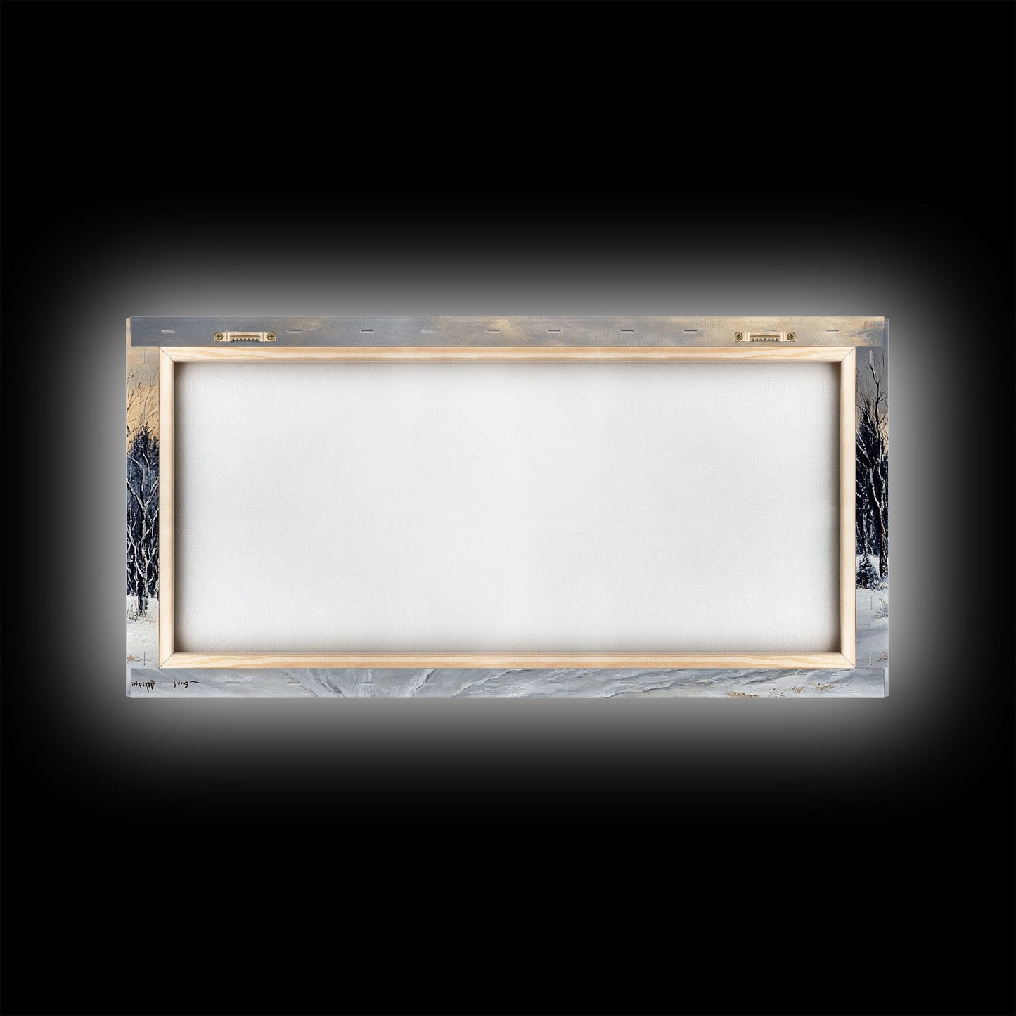 Snowy Village Church Scene, Rustic Christmas Landscape Wall Art, Winter Wonderland Framed Canvas Print, Country Holiday Home Decor