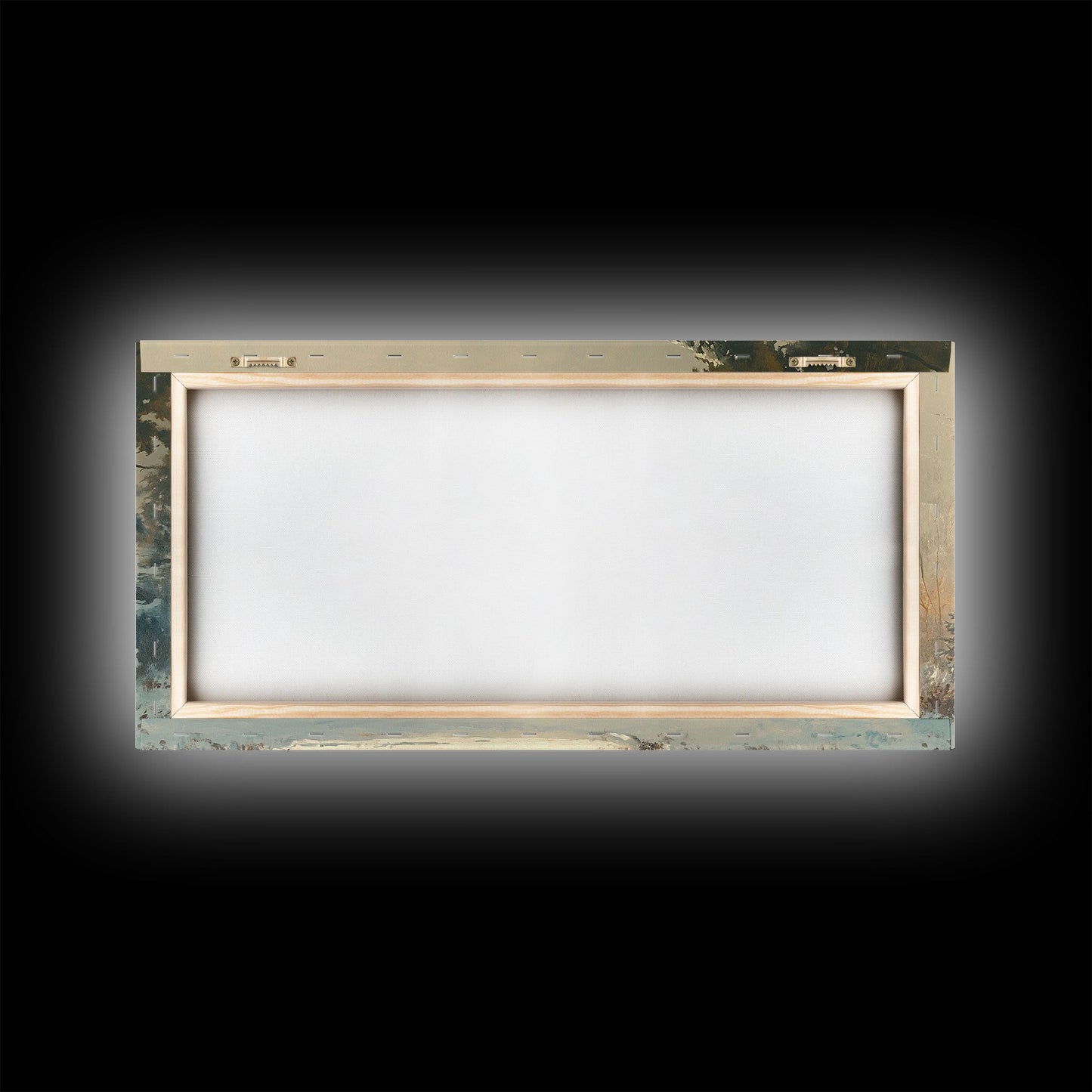 Subdued Winter Landscape, Moody Landscape Painting, Framed Canvas Print, classic Christmas wall art for holiday decor