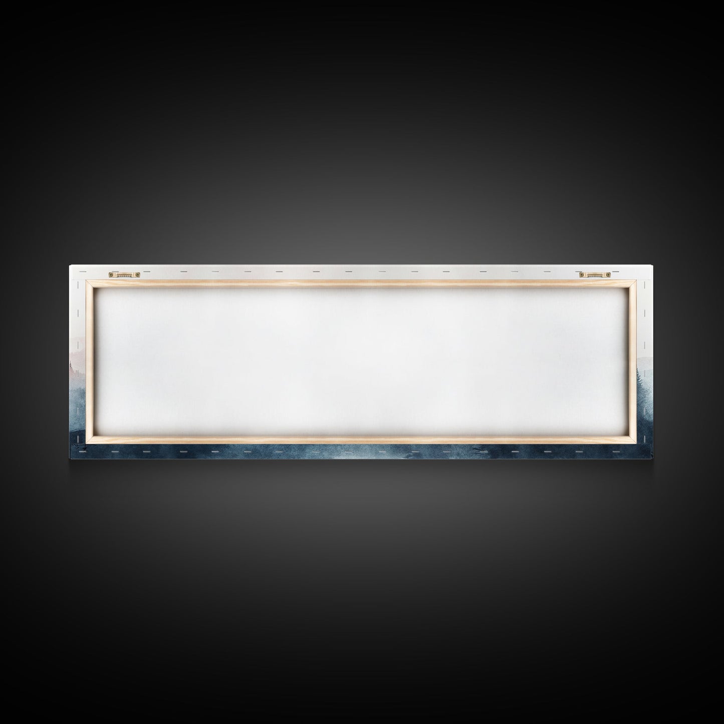 Misty Mountain Panoramic Print, Wood Framed Wall Art, Dark & Moody Home Decor, Fog Over The Blueridge Mountains