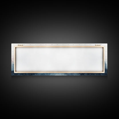 Misty Mountain Panoramic Print, Wood Framed Wall Art, Dark & Moody Home Decor, Fog Over The Blueridge Mountains