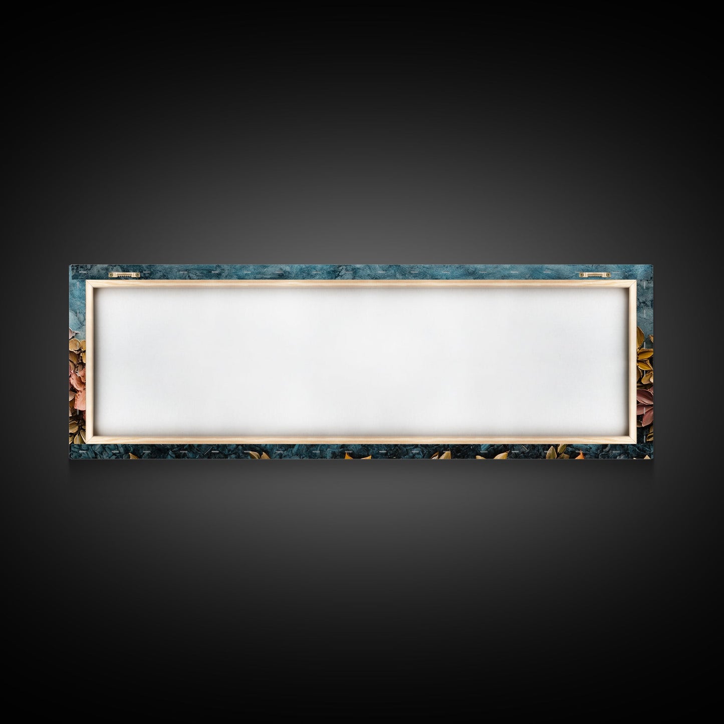 Abstract Wildflower Field Oil Painting Print | Nature Framed Large Gallery Art Ready To Hang, Panoramic Extra Wide Wall Art