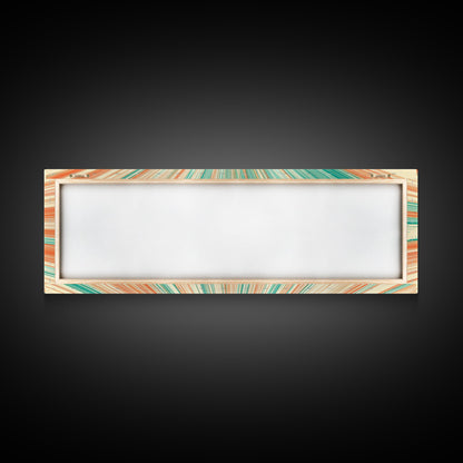 Mid Centery Modern Canvas Print - Framed MCM Style Wall Art, Orange and Green Star Burst - Art Deco Modern Art - Above Sofa Decor