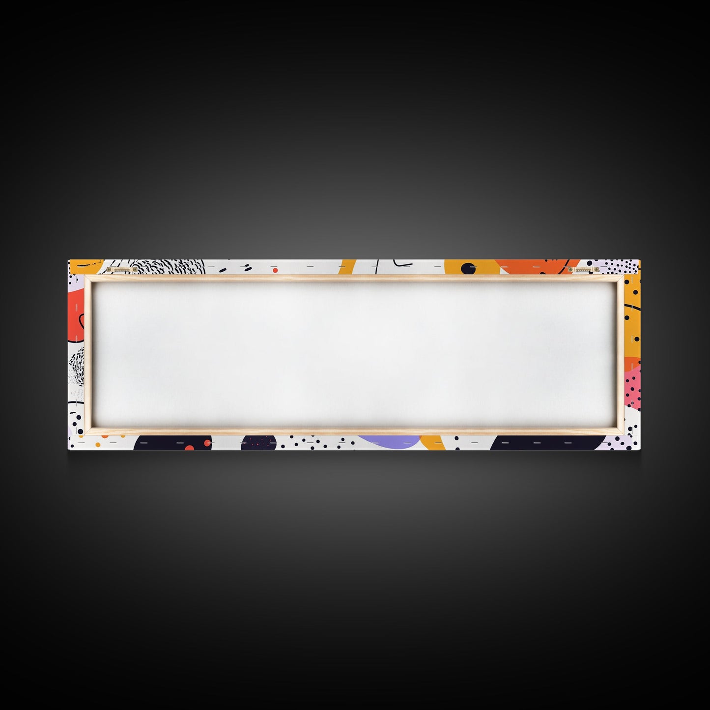 Retro 90s Style Wall Art, Panoramic Print, Splotchy Abstract Mall Art, Shopping Mall Style Decor, Modern Art