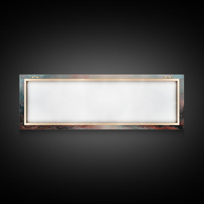 Subdued / Moody Panoramic Landscape Painting Print, Framed Canvas Art Print, Living Room Wall Art, Minimalist Art, Dark Decor