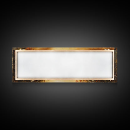 Sunset Over The Lake, Framed Canvas Print, Ultra Wide Wall Art, Panoramic Painting, Above Sofa Or Bed Wall Art, Home Decor, Calm Wall Art