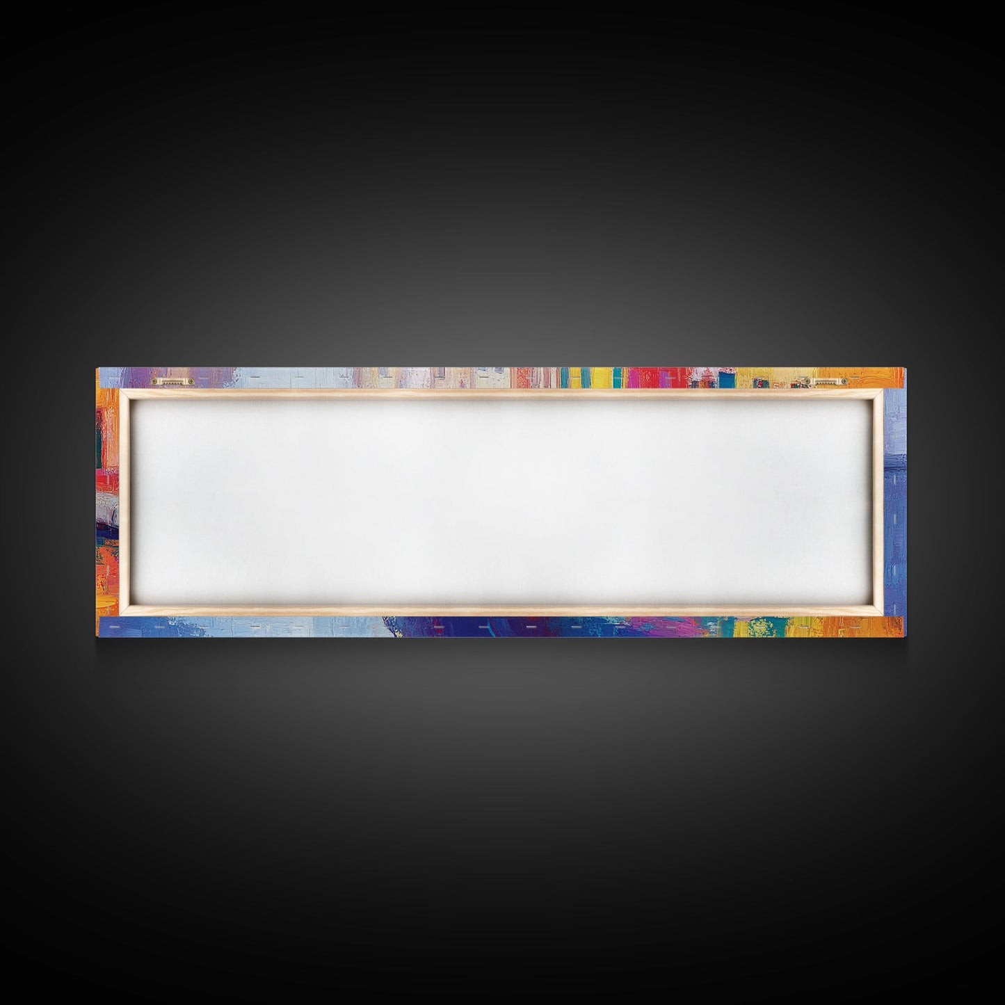 Abstract Painting Of a Canoe, Framed Canvas Print, Vienna Italy Wall Art, Colorful Pop Art, Retro Boho Style Home Decor