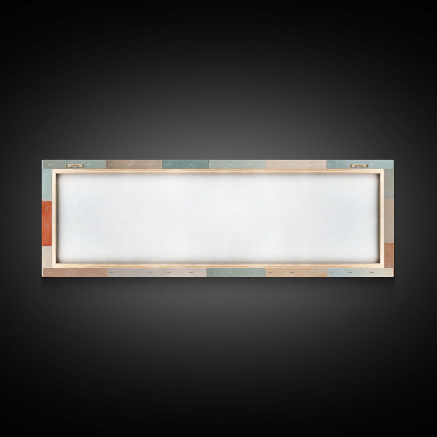 Midcentury Modern Style Abstract Square, Framed Canvas Print, MCM Modern Wall Art, Pastel Colors, Large Horizontal Wall Art Print