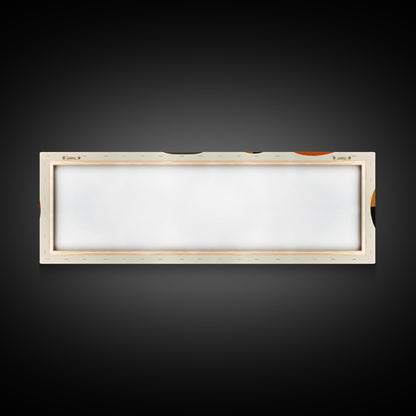 Earthy Tones MCM Style Panoramic Print, Geometric Shapes, Abstract Wall Art, Extra Wide Oversized Art