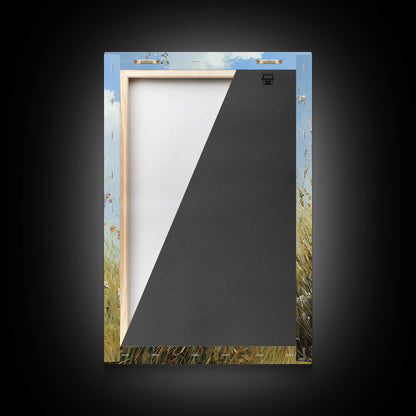 Botanical Wall Art | Oil Painting Botanical Print on Canvas | Wood Framed Boho Farmhouse Print | Large Wall Art | Oversized Wall Decor