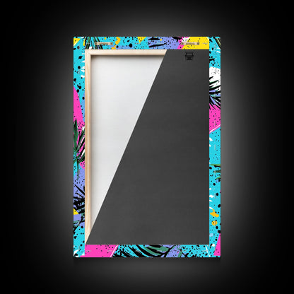 90's Style Shopping Mall Wall Art, Retro Style Canvas Print, Modern Wall Art