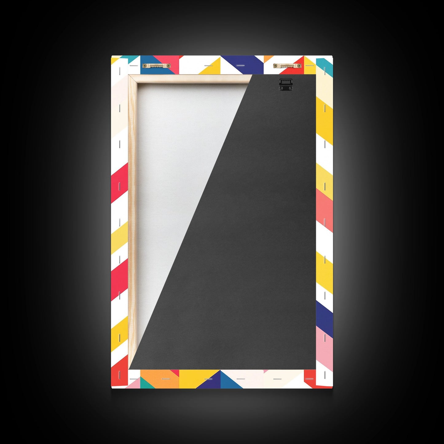 Pastel Chevrons Wall Art, Framed Canvas Print, Wood Framed Wall Art, Framed Wall Art, Gift Idea, Home Decor, Tire Track Print