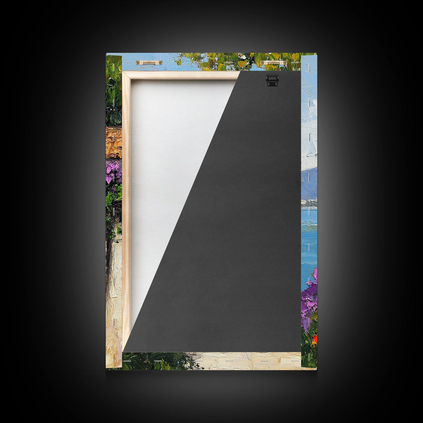 Italian Villa Art - Italy Print - Canvas Print - Gift For Italian, Italy Decor Vacation Gift Idea, Boho Modrn Art, Italy Themed Gift