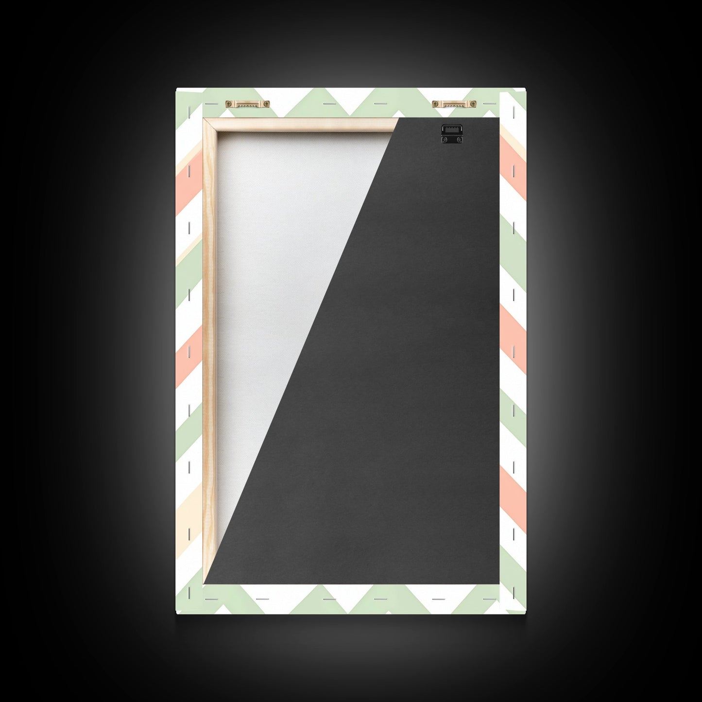 Pastel Chevron Zig Zag Pattern Wall Art, Mid Century Modern Boho Style Home Decor, Living Room Wall Hanging