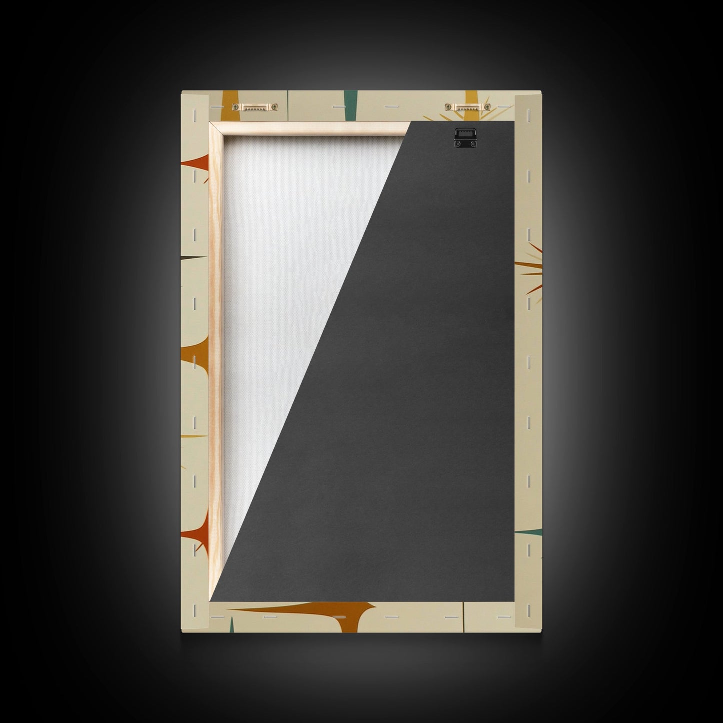 Mid Century Modern Atomic Starburst Retro Wall Art - Atomic Decor - Canvas Print - 50s Style Wall Art - MCM Mid Century Modern Art