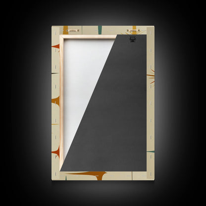 Mid Century Modern Atomic Starburst Retro Wall Art - Atomic Decor - Canvas Print - 50s Style Wall Art - MCM Mid Century Modern Art