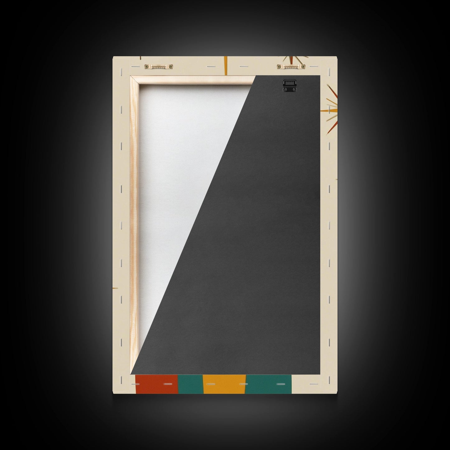 Retro Mid Century Modern Star Burst, 1950s Style Wall Art, Canvas Print, Star Burst Canvas, Retro Home Decor, Starburst Wall Art