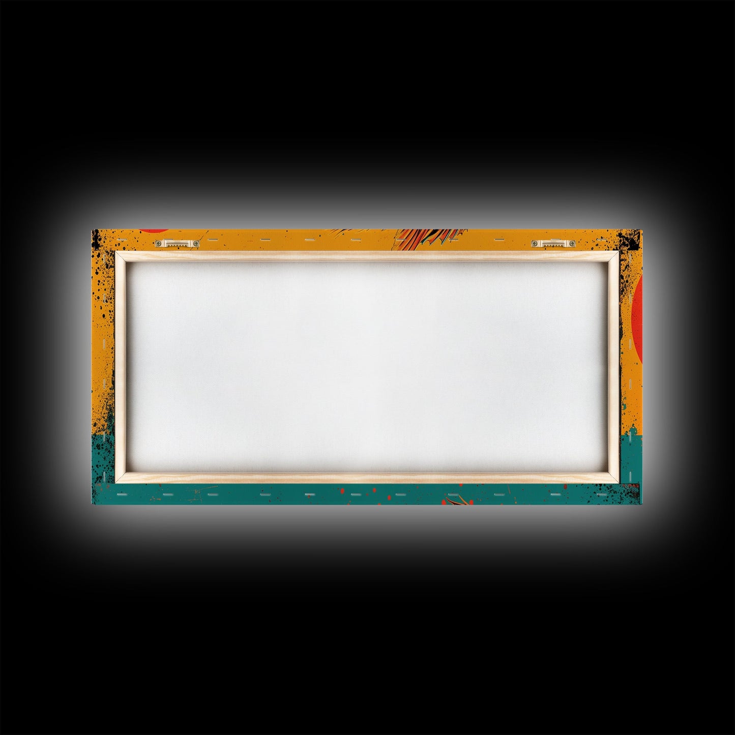 Retro 80s Style Painting of a Betta Fish, Framed Canvas Print, Home Decor Gift Artwork, Fish Painting, Betta Fish Art