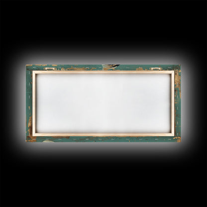 Gold Fish Painting Print, Wood Framed Canvas Print Wall Art Home Decor For Above Sofa In Living Room