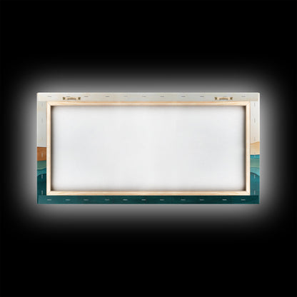 Kitsch Sunset Landscape Painting Print, Boho Wall Decor, Minimalist Wall Art, Eclectic Gift Idea, Kitsch Living Room Decor