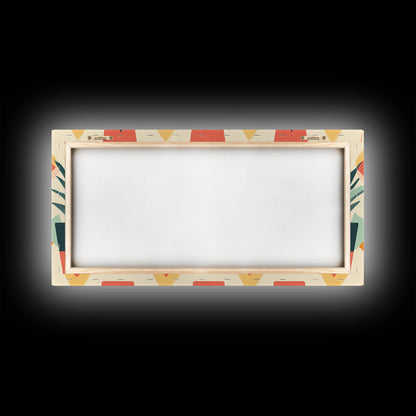 Mid Century Modern Botanical Print, Wood Framed Canvas Art, Botanical Wall Art, Boho Style Southwestern Pueblo Art