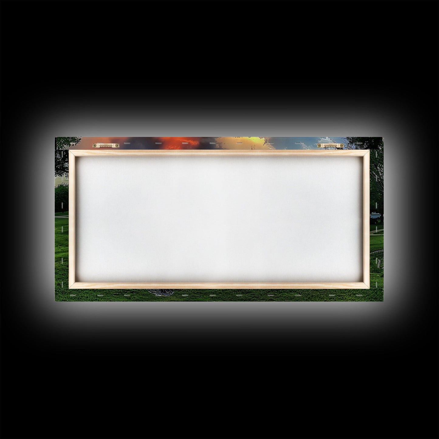 Sunset Over The Golf Course, Framed Canvas Print, Photography Style Wall Art, Beautiful Home Decor, Rustic Farmhouse Decor